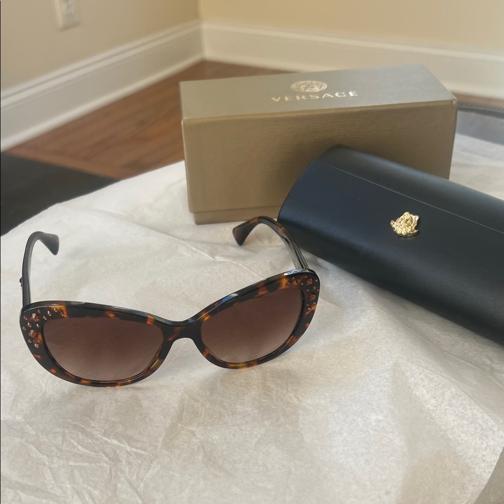 Versace Brown Tortoise Sunglasses